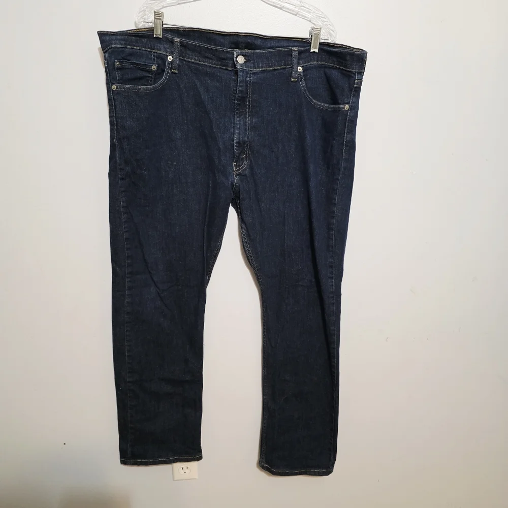 Levi's Men's 513 Slim Straight Jeans Dark Blue 42x30